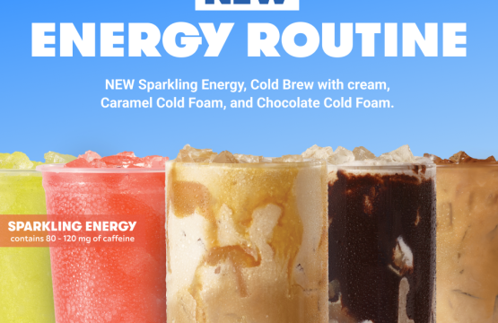 Wendy's new Sparkling Energy, Cold Brew with cream, Caramel Cold Foam, and Chocolate Cold Foam
