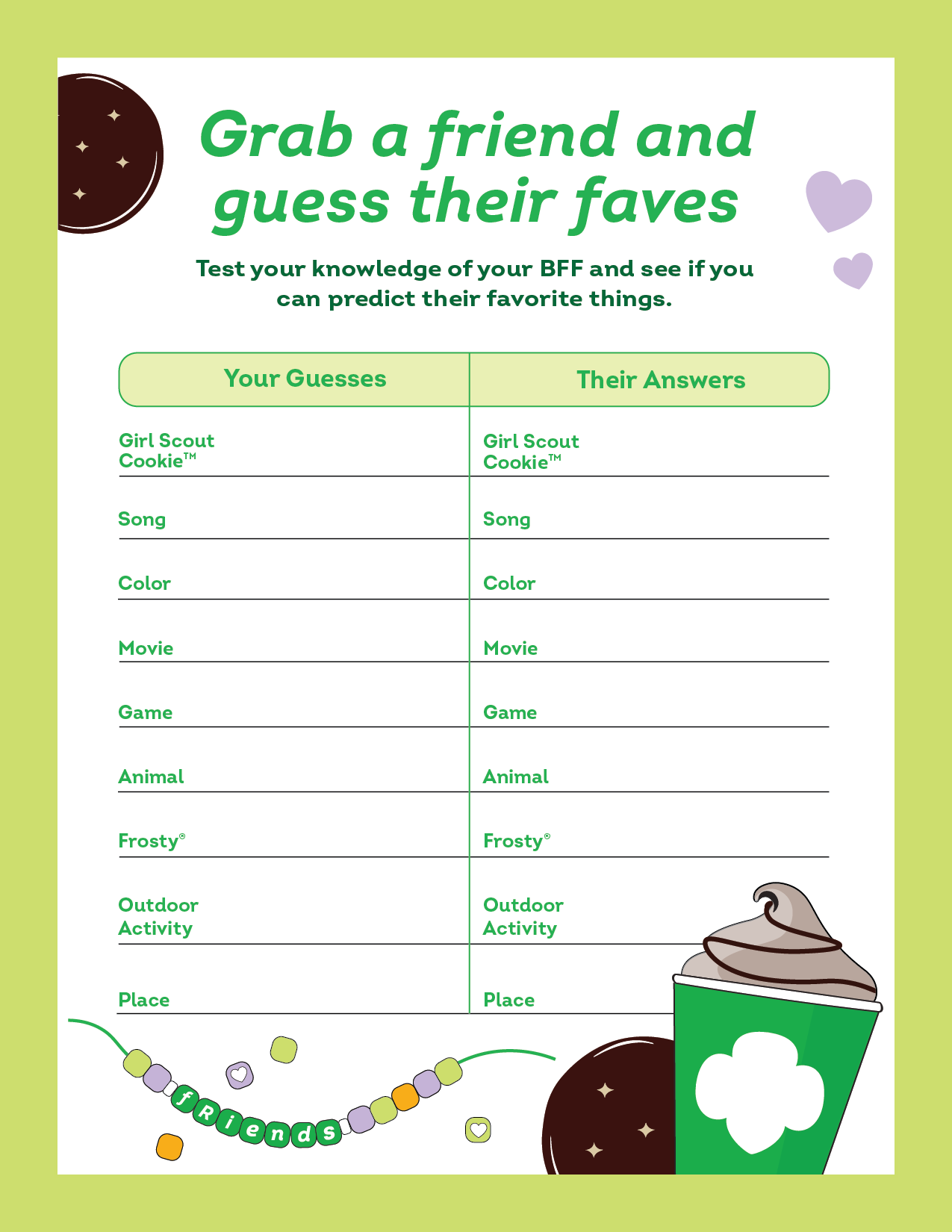 Thin Mints Frosty Activity Book