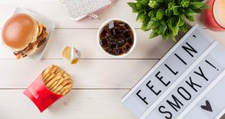 Wendy's Smoky Mushroom Bacon Cheeseburger