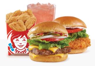 2 for $6 Meal Deal: Choose between Dave's Single®, Spicy or Classic Chicken Sandwich, 10pc Chicken Nuggs or Medium Lemonade