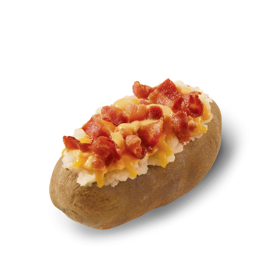 Baked potato with cheese deals and bacon